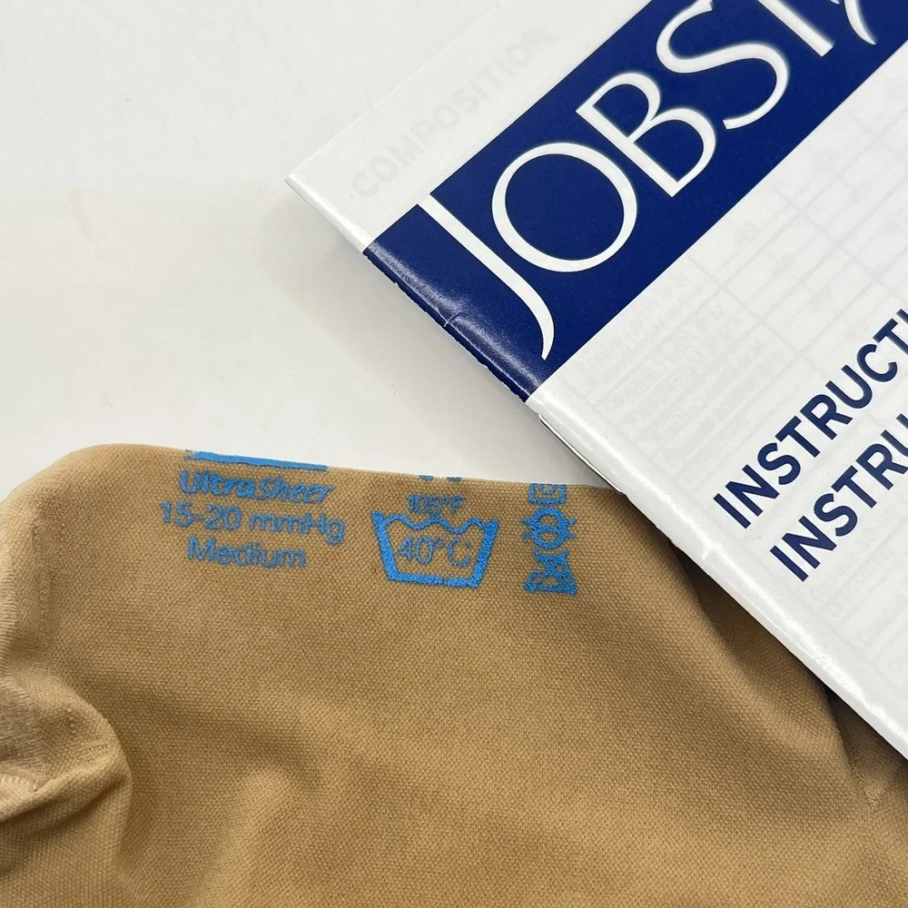 Jobst UltraSheer Knee High Compression Stockings Closed Toe 15-20 MmHg Women Med